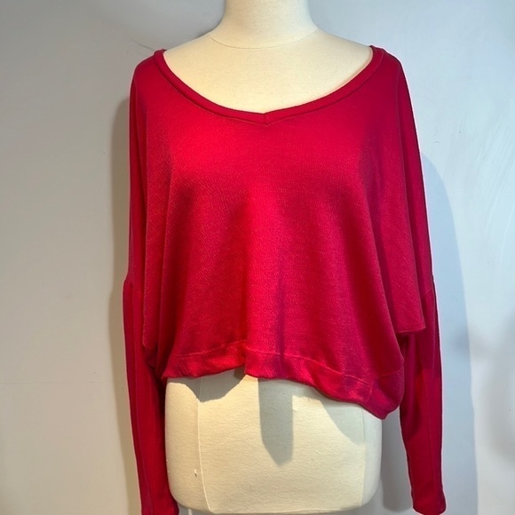 Anthropologie Pink V-Neck Top - Picture 2 of 9